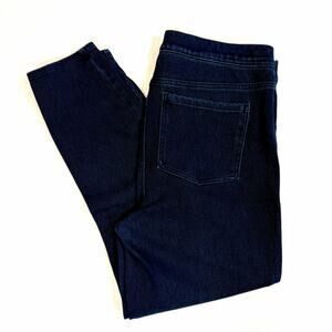 Spanx Jean-ish Ankle Leggings Hidden Tummy Shaping Dark Blue XL Regular